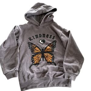 Local Scene Gray Butterfly Hoodie - Size Small